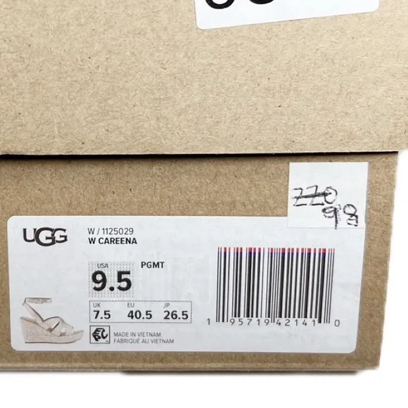 SB17 UGG Women’s Careena Ankle-Strap Espadrille Platform Sandals US Size 9.5 M