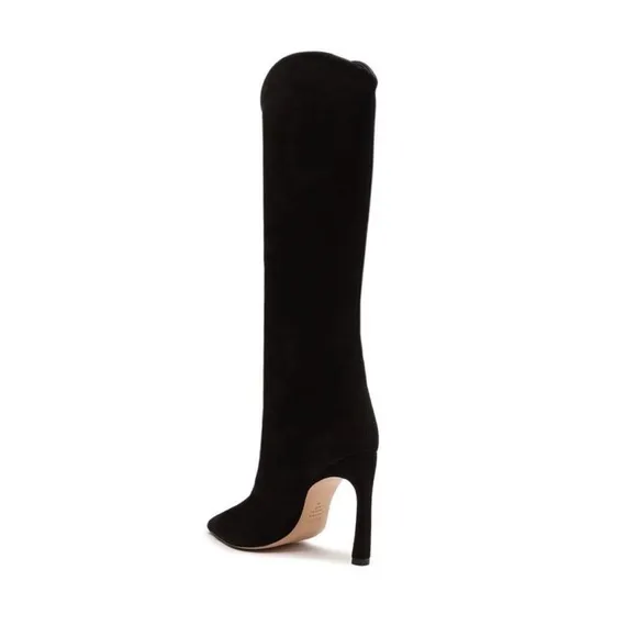 SCHUTZ Maryana Sculpt Black Nubuck Boots