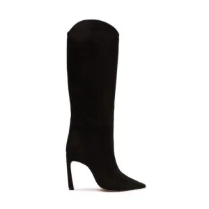 SCHUTZ Maryana Sculpt Black Nubuck Boots