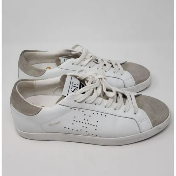 SE by Sam Edelman White Leather Suede Sneakers