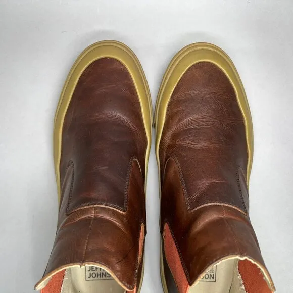 SeaVees Beyond And Back Boot Men's Size 11.5 Jeff Johnson Brown Leather Chelsea