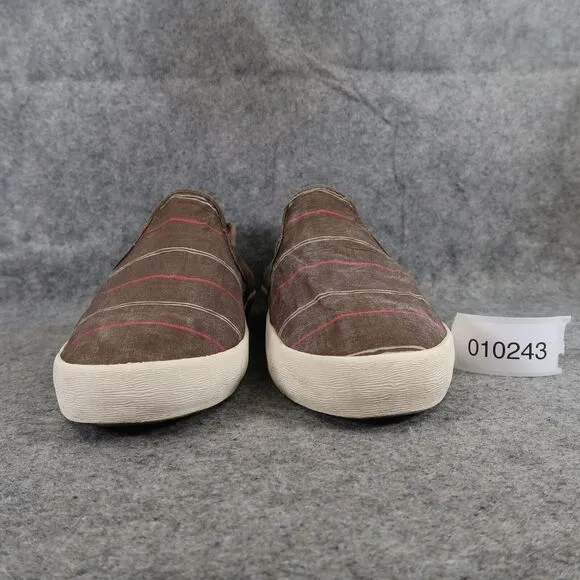 Seavees Shoes Mens 10.5 Slip On Sneakers Loafers Baja Casual Plank Brown Poplin