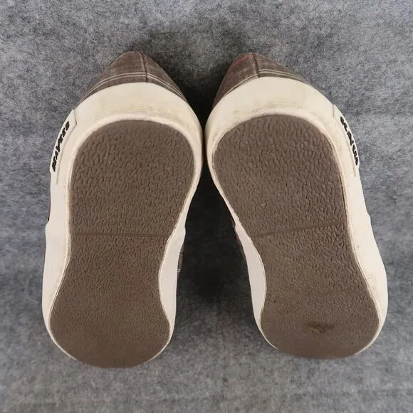 Seavees Shoes Mens 10.5 Slip On Sneakers Loafers Baja Casual Plank Brown Poplin