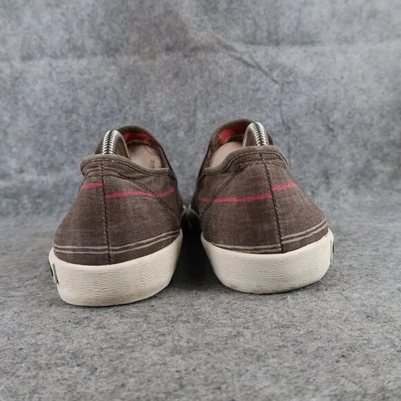Seavees Shoes Mens 10.5 Slip On Sneakers Loafers Baja Casual Plank Brown Poplin