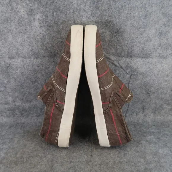 Seavees Shoes Mens 10.5 Slip On Sneakers Loafers Baja Casual Plank Brown Poplin