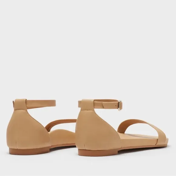 Secra Poppy Sandals Caramel Tan Leather Ankle Strap Arch Support Size 9