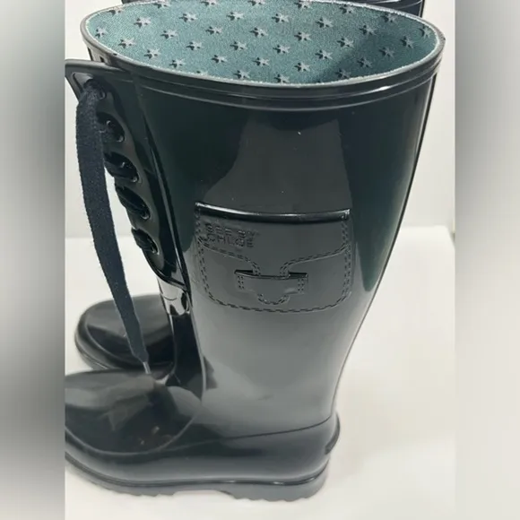 See by Chloe | Lace Wellington Black Rain Boots~36