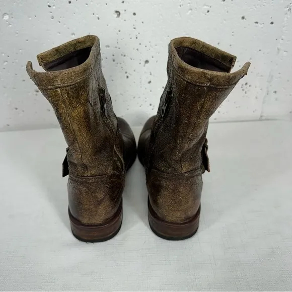 Sendra Women's size 6 Brown Distressed Leather Harness Calf Boots