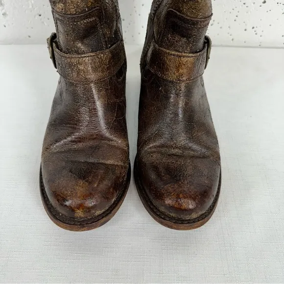 Sendra Women's size 6 Brown Distressed Leather Harness Calf Boots