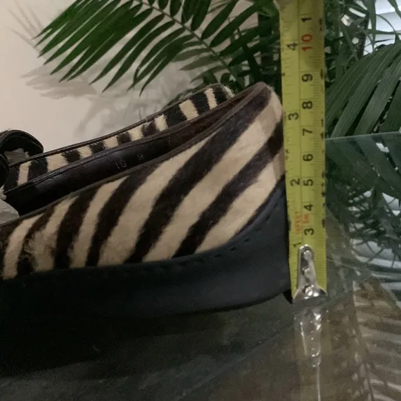 SESTO MEUCCI Zebra Print Pony Hair Leather Loafers