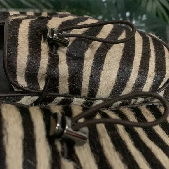 SESTO MEUCCI Zebra Print Pony Hair Leather Loafers
