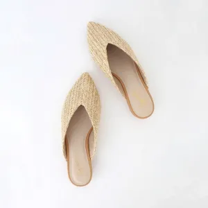 Seychelles Quintessential Natural Raffia Woven Mules | Size 6