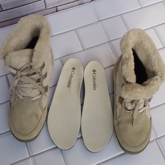 SIZE 6. COLUMBIA omni-grip crystal shorty winter snow boots.