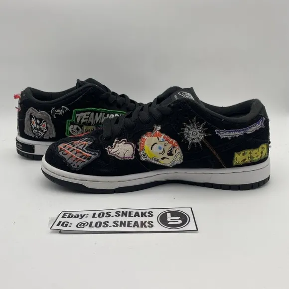 Size 6.5 - Nike SB Dunk Low Pro QS Black/Multicolor/White 2022 (DQ4488-001)