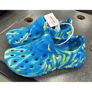SKECHERS ARCH FIT GO - WHIRLWIND Blue Green FOAM Sandals Splash Splatter Size 6