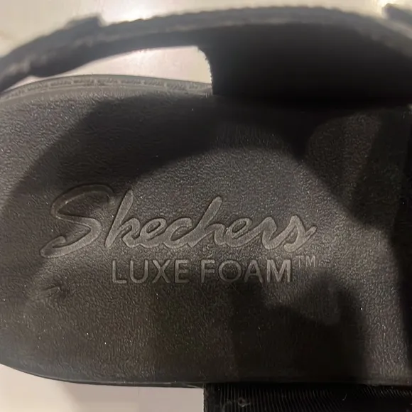 Skechers Jammers Chunky Platform Fisherman Sandals Throwback 90s Leather Black 9