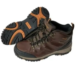 Skechers Leather Waterproof Hiking Boots Relment Traven Dark  Brown 65529 size 9