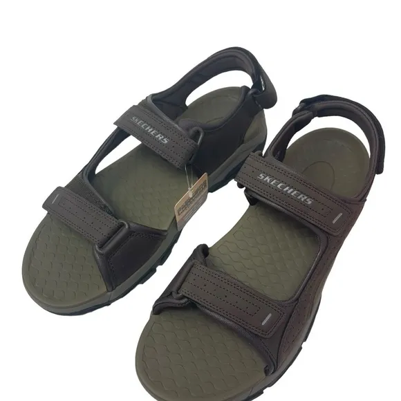 Skechers Men’s Size 13 Relaxed Fit Tresman Garo Brown Sandals New