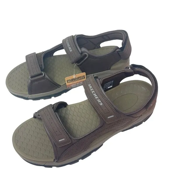 Skechers Men’s Size 13 Relaxed Fit Tresman Garo Brown Sandals New