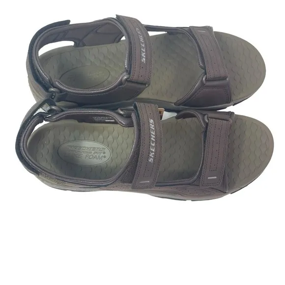 Skechers Men’s Size 13 Relaxed Fit Tresman Garo Brown Sandals New