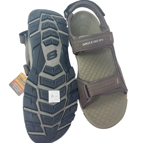 Skechers Men’s Size 13 Relaxed Fit Tresman Garo Brown Sandals New