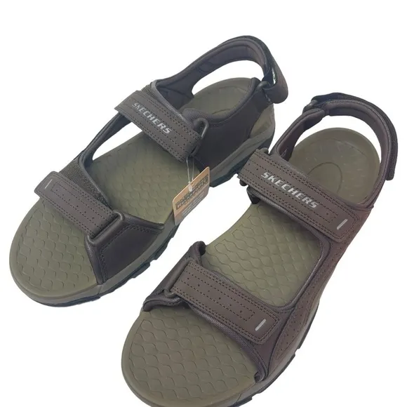 Skechers Men’s Size 13 Relaxed Fit Tresman Garo Brown Sandals New