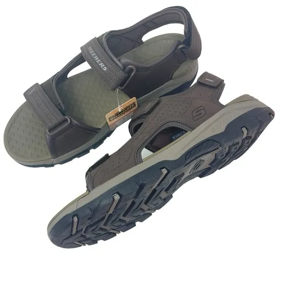 Skechers Men’s Size 13 Relaxed Fit Tresman Garo Brown Sandals New