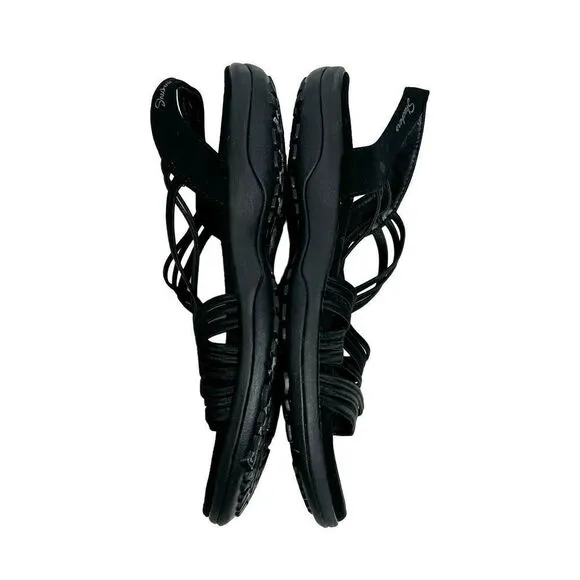 Skechers NWOT black reggae slim sunnyside memory foam walking sandals size 11
