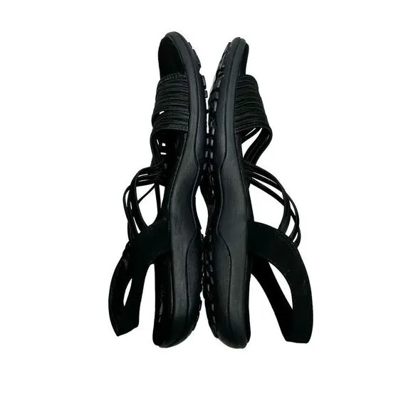 Skechers NWOT black reggae slim sunnyside memory foam walking sandals size 11