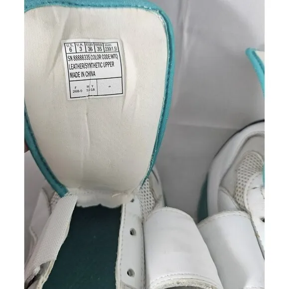 Skechers Women's D Lites 3 White/Lite Grey/Turquoise/Black Sneakers Size 6