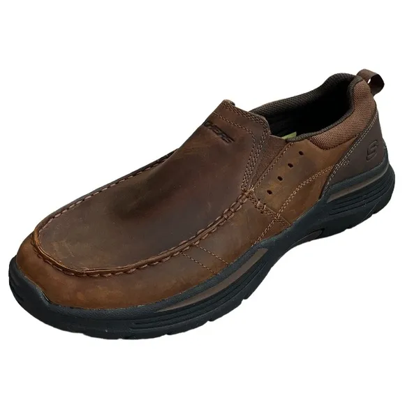 Sketchers Relaxed Fit Air Cooled Memory Foam Work Goga Mat Arch Comfort Loafers