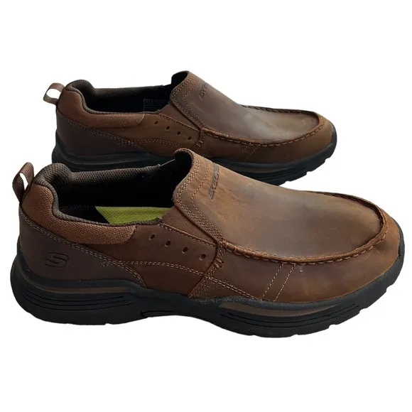 Sketchers Relaxed Fit Air Cooled Memory Foam Work Goga Mat Arch Comfort Loafers