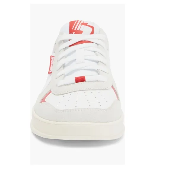 Sketchers Street Wear New Wave Low Top Leather Sneaker White &amp; Red Men’s Size 11