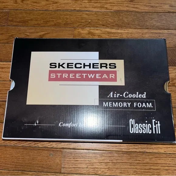 Sketchers Street Wear New Wave Low Top Leather Sneaker White &amp; Red Men’s Size 11