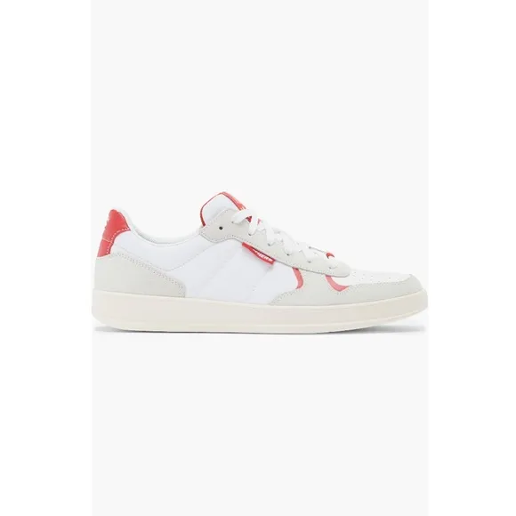 Sketchers Street Wear New Wave Low Top Leather Sneaker White &amp; Red Men’s Size 11