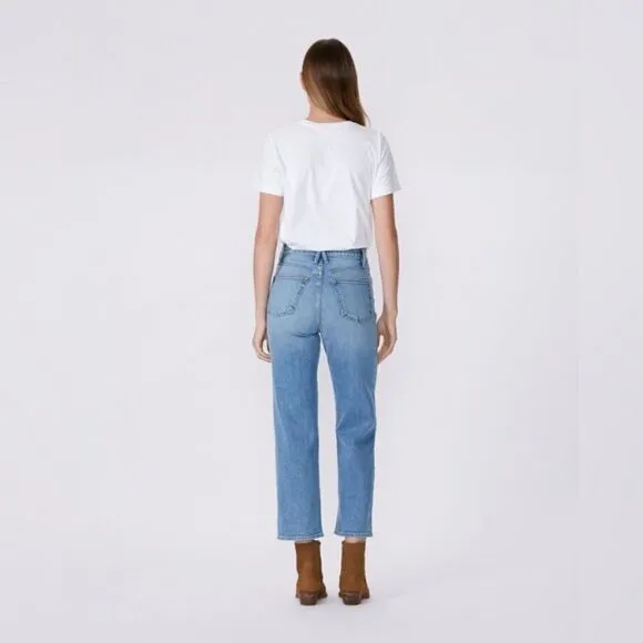 Slvrlake London Salt Flats Jeans Ultra High Rise Cropped Straight Leg Size 24