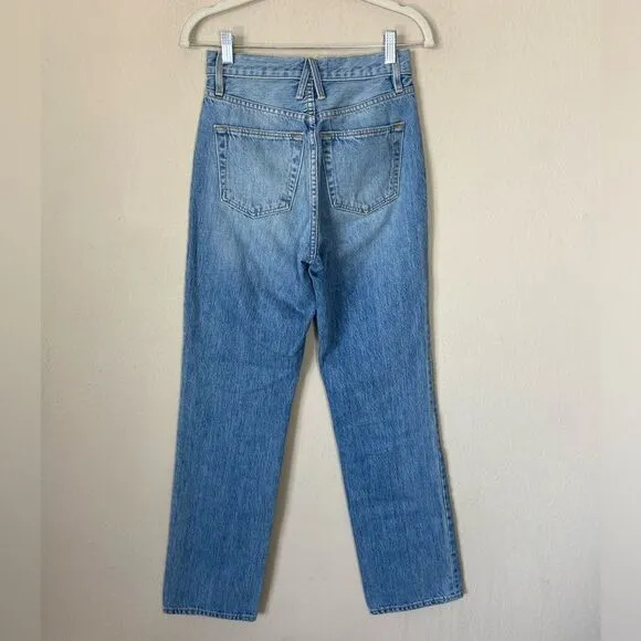 Slvrlake London Salt Flats Jeans Ultra High Rise Cropped Straight Leg Size 24