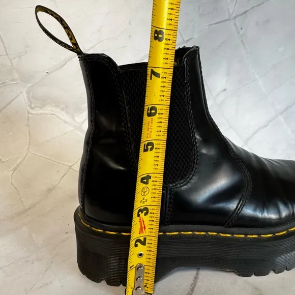Smooth Leather Platform Chelsea Boots 2976