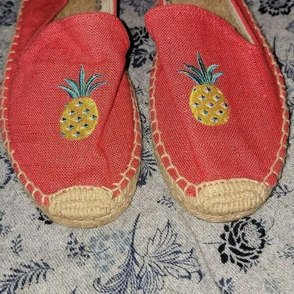 Soludos Smoking Pineapple Slip On Espadrille Shoes Size 6
