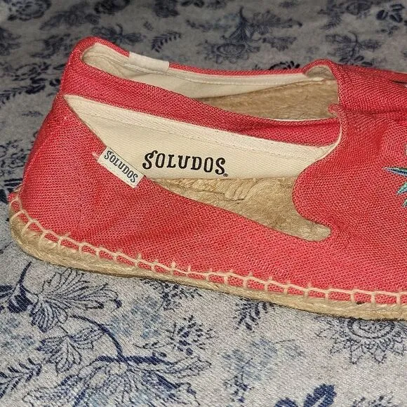 Soludos Smoking Pineapple Slip On Espadrille Shoes Size 6