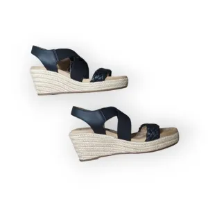 Sonoma Goods For Life Coraa Women's Espadrille Wedge Sandals Black Size 7.5