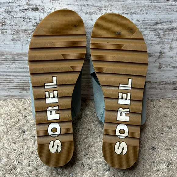 SOREL CAMERON FLATFORM MULE WEDGE SANDALS WOMENS