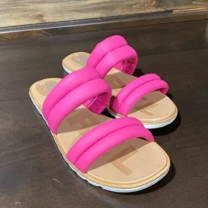 Sorel ELLA II Puff Slide Fucshia Fizz Sandals Size 10