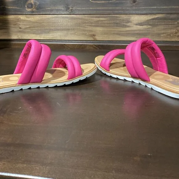 Sorel ELLA II Puff Slide Fucshia Fizz Sandals Size 10