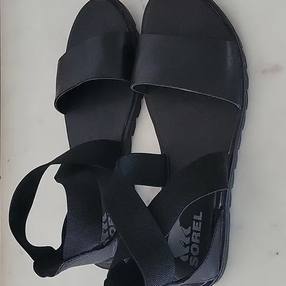 Sorel Ella II Sandals Black Size 7