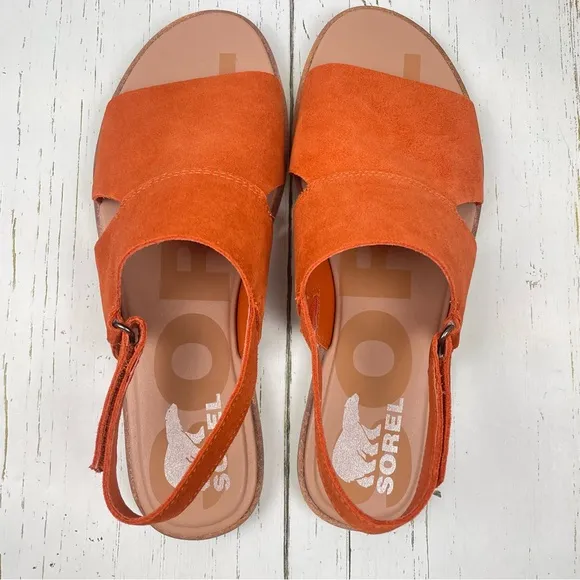 Sorel Ella‎ ll Slingback Suede Leather Sandals