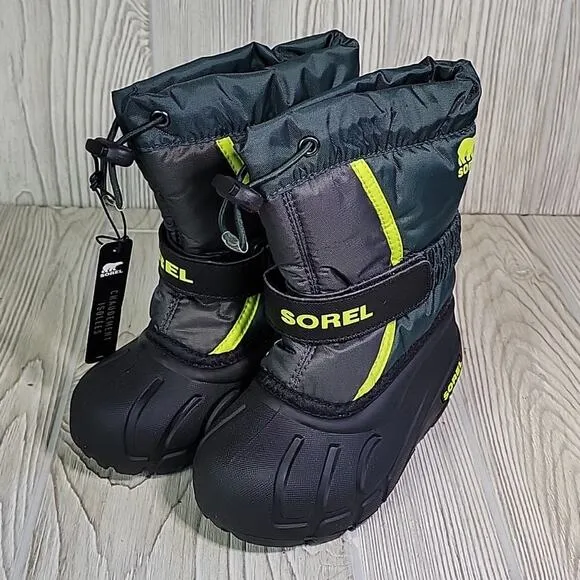 Sorel Flurry Winter Snow Boots Waterproof Kids Toddler Size 9 NEW
