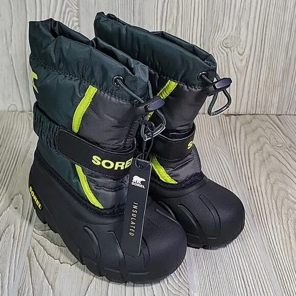 Sorel Flurry Winter Snow Boots Waterproof Kids Toddler Size 9 NEW