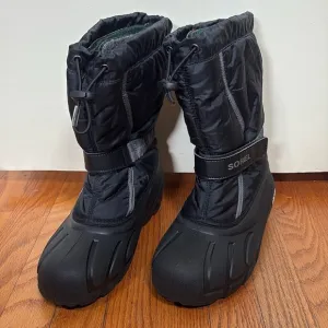 Sorel Flurry Youth Winter Snow Boots Black Unisex size 7