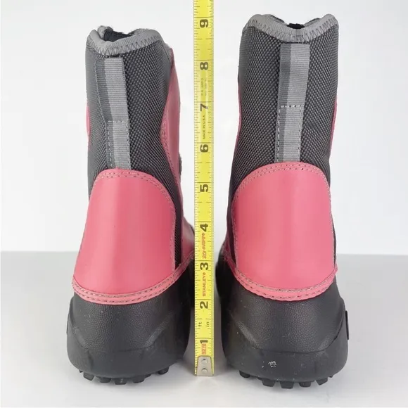 Sorel IcePack Pink Black Techlite Warm Cozy Winter Snow Rain Boots